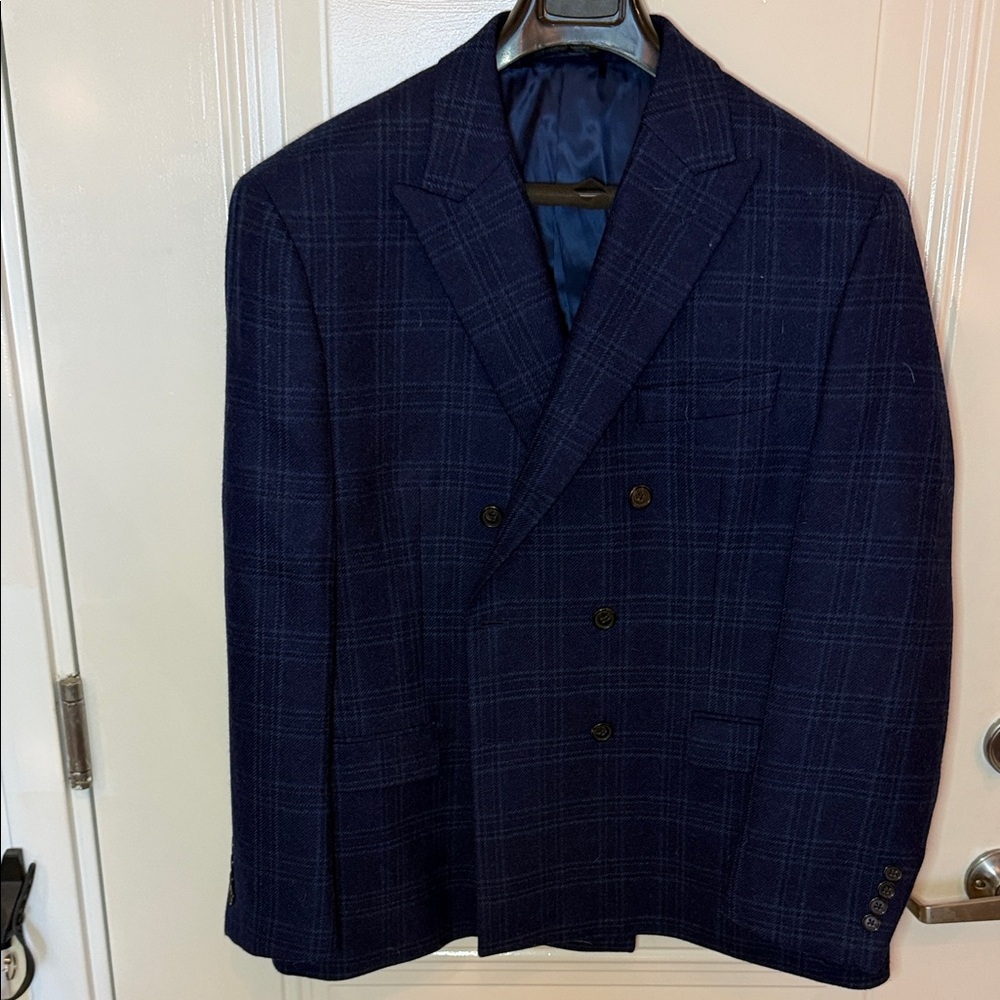 Ralph Lauren Dark Blue Plaid Blazer